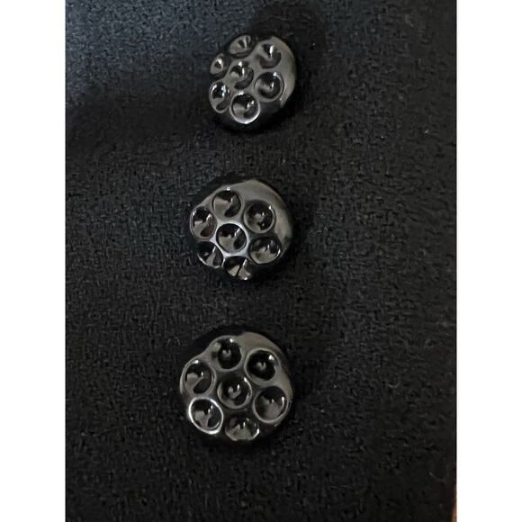 Vintage Union Made Women’s Black 100% Wool Blazer Size 10 Old Money Office Siren - Picture 4 of 7